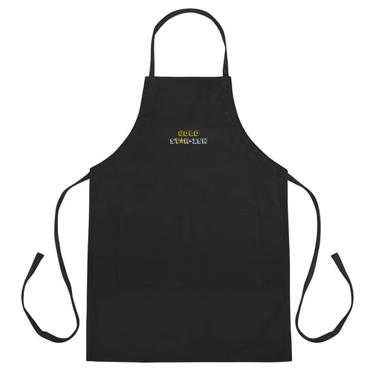 Gold Star-ish Embroidered Apron