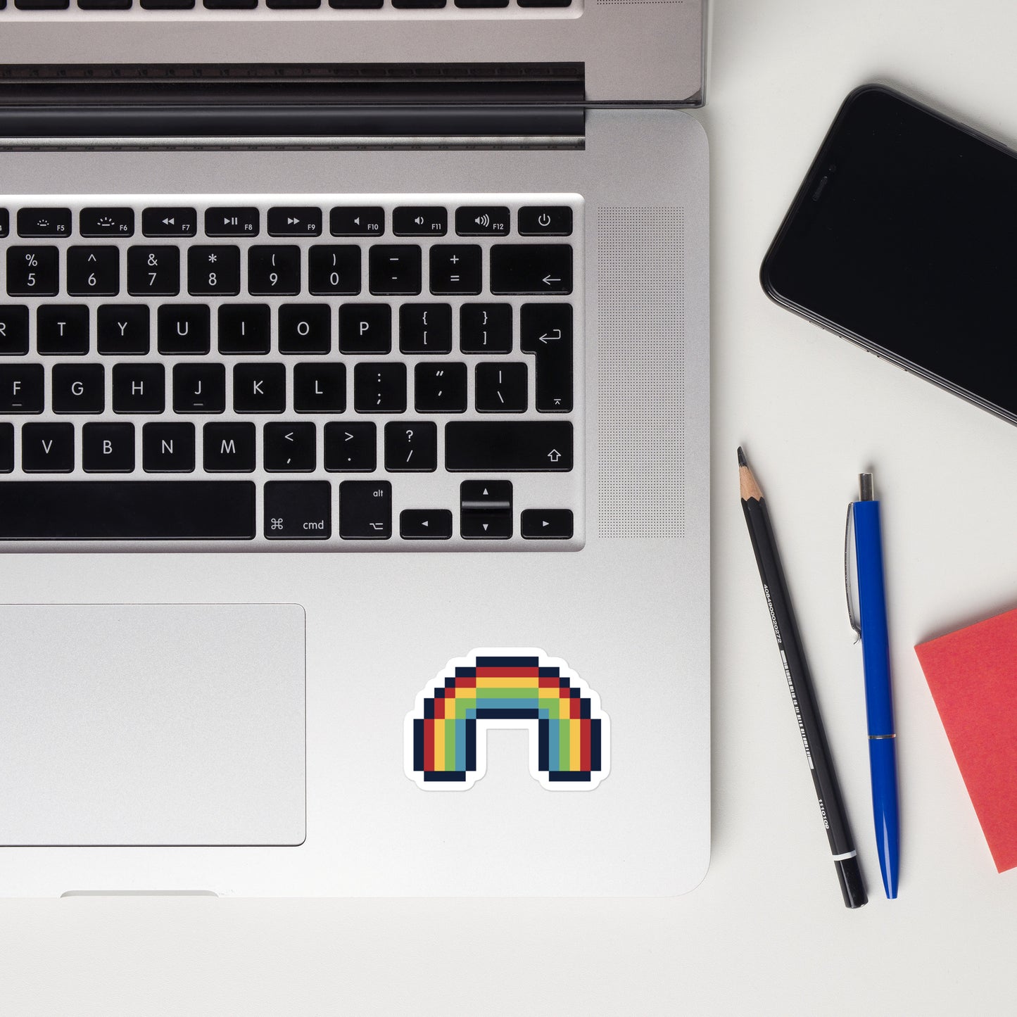 Bubble-free Sticker - Pixel Rainbow